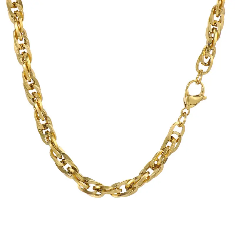 Multi-size Square Line Cable Stitch Titanium Steel Bracelet Necklace – Timeless Style For Every Occasion, 1.8Mm Black, 2.3Mm Gold-Colored, Cable Chain, Everyday, Simple, Unisex