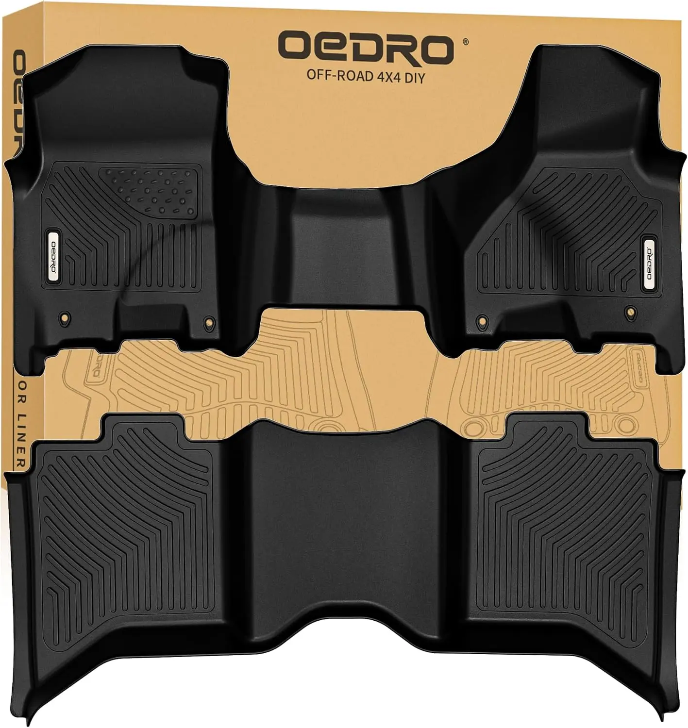YITAMOTOR Floor Mats for 2019-2024 Ram 1500 Classic (NOT for New Body) with 1st Bench Seats/2013-2018 Dodge Ram 1500/2500/3500 Crew Cab/2019-2024 Ram 1500 Classic Crew Cab