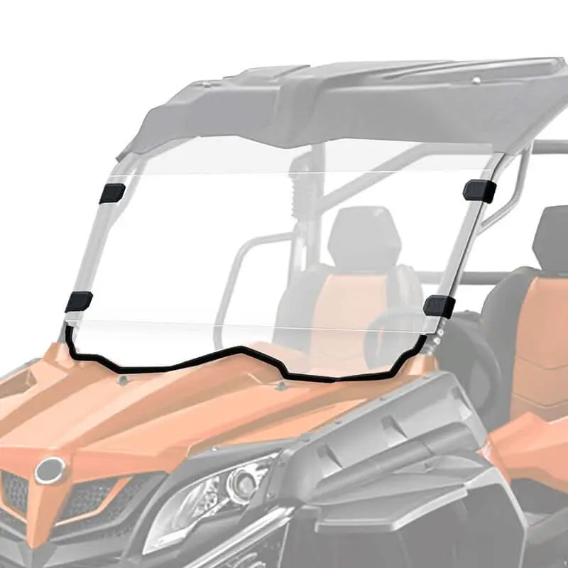 StarknightMT Scratch-Resistant UV-Resistant ZForce 800 Full Windshield - Compatible with CFMOTO ZForce 800 Trail 800 EX 2014-2022, 500 Trail 2016-2022, 1000 2018-2019 (Fits Roof)
