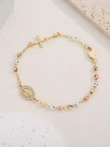 Women's Elegant Virgin Mary Bracelet, Fashion Religious Cross Faith Jewelry, Trendy Versatile Exquisite Piece, Perfect for Birthday Gifts, Beautiful Bracelets
