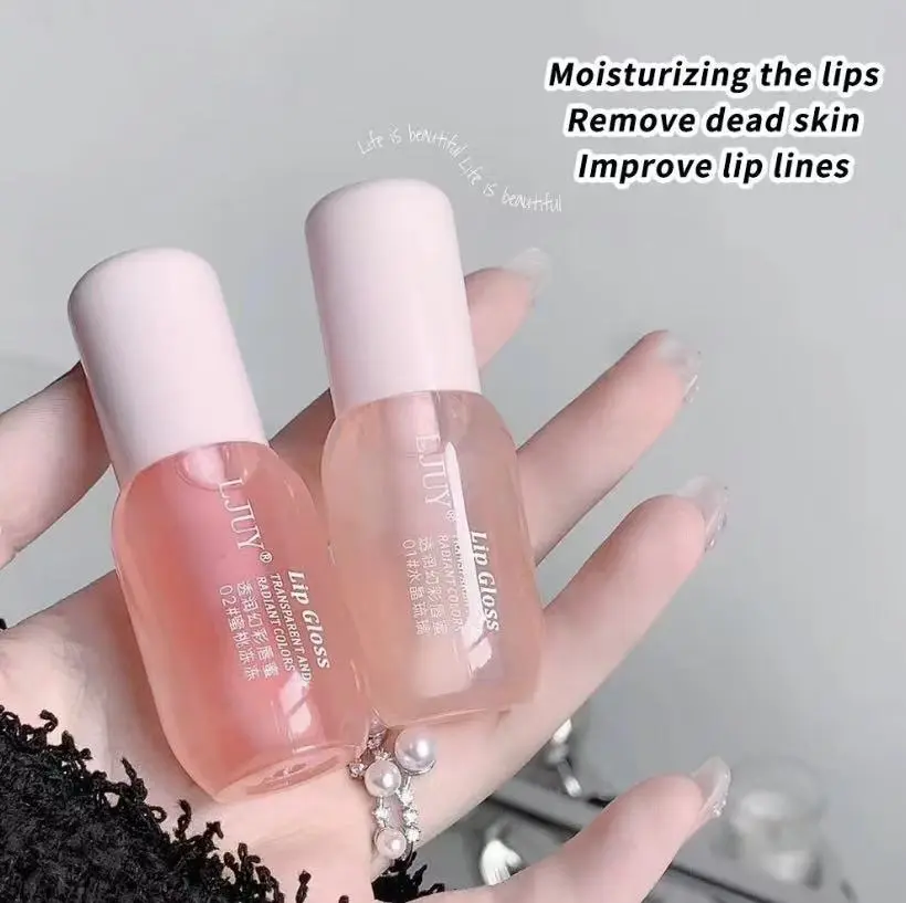 Moisturizing Lip Balm, 2 Counts/set Hydrating Glossy Lip Glaze Stick Plumping Lip Oil for Girls & Women, Fall Gift, Christmas Gift, Mother's Day Gift, Lip Stain, Skincare
