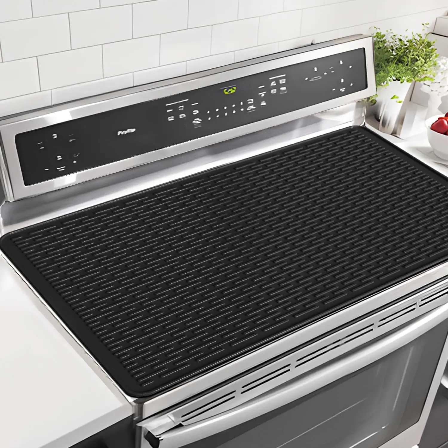 Electric Stove Cover for Stove Top, 36"x20.5"  Stove Mat for Glass Top Stove Cover Protector, Heat Resistant Induction Cooktop Protector, Non-Slip Kitchen Glass Cooktop Protector, Black