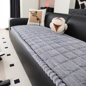 MeridianHome Thick Plush Sofa Cushion Cover - Non-Slip Pet-Friendly Couch Cover for Sofa, Soft Protector Fits Single to Multi-Person Sofas