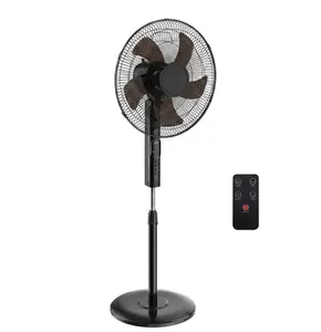 17" Pedestal Fans with RemotPe, Quiet Standing Fan for Bedroom Office, Adjustable Height, Timer & Multiple Modes