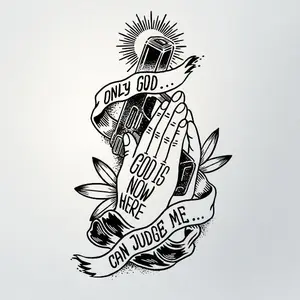 God's Hand Temporary Tattoo