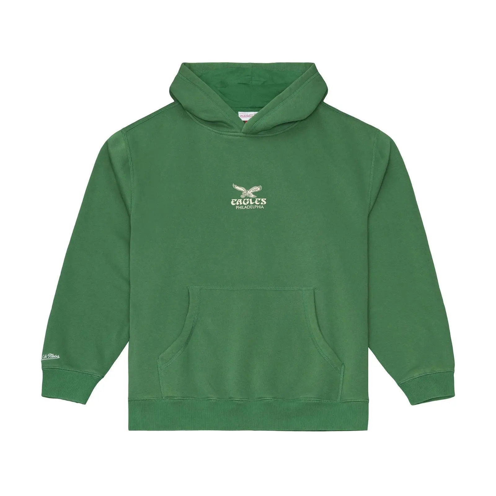 Philadelphia Eagles Kelly Green Core Essentials Fleece Hoodie NFL Throwback Sweatshirt Vintage Fan Gear Mitchell & Ness