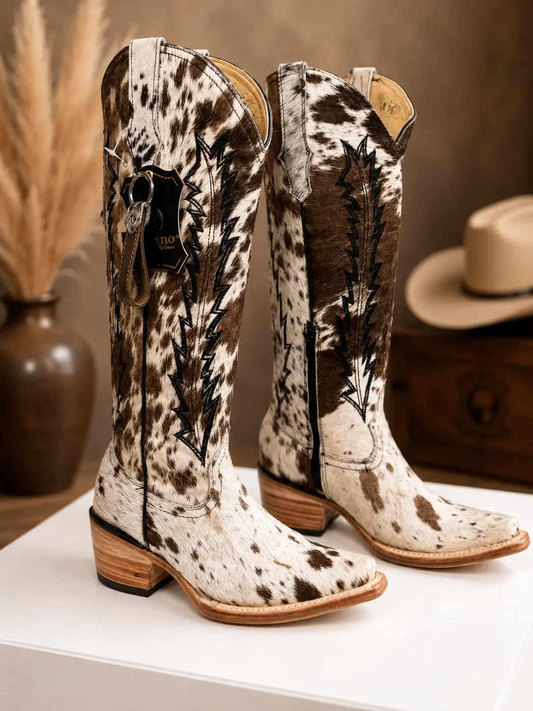 La Vaquera Cowhide Tall Boot