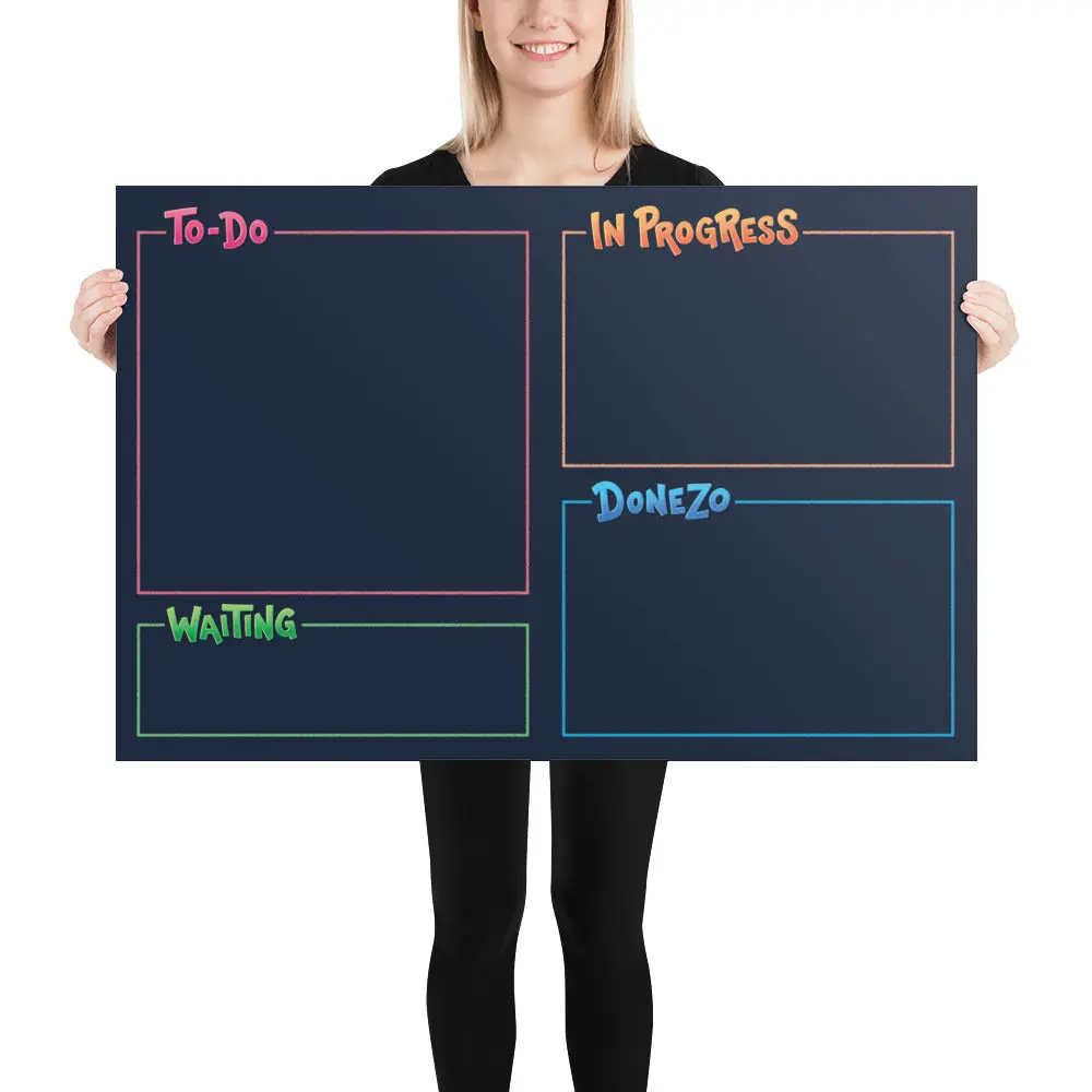 Kanban Board (Paper Poster) [All 4]: Horizontal