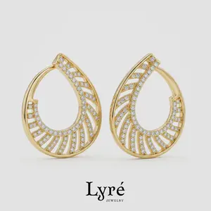Camille Radiant Teardrop Hoop Earrings | ER025