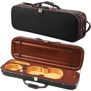 VEVOR 4/4 Full Size Violin Case, Nylon Waterproof, Lightweight Portable Travel Carrying Bag, with Plush Lining, Dual Shoulder Straps, Anti - Scratch, Professional Triangular Shape, for Violin, BlackVEVOR Super Brand Day