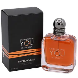 Giorgio Armani Stronger With You Intensely EDP Spray Cologne for Men - Oriental Woody Aromatic Fragrance, Amber Vanilla Heart, 3.4 fl oz, New in Box