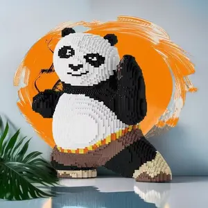 Panda Building Block Model Set, 3D Puzzle Decoration, Room Decor, Home Decor, Party Decor, Handmade Craft, 5689 Pieces
