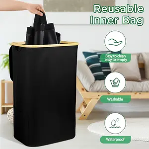 space Waterproof Bathroom Trash Can,Garbage Can, Slim Narrow cute Trash Bin for Office,Kitchen,Bedroom,26 Gallon, 100L Recycle Bin for Kitchen