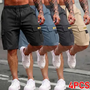 Menswear Men's 5" Inseam Cargo Shorts, Polyester Fabric, Oversized Side Pockets, Hidden Zip, Wrinkle-Resistant, Sweat-Wicking, Loose Straight Leg with Belt Loops, for Camping & Jobsite - Rugged & Functional