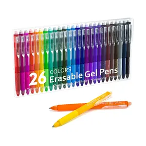 Erasable Gel Pens 26 Color Retractable Erasable Pens Clicker Fine Point 0.7mm Tip Assorted Color Inks for Drawing Writing Planner and Crossword Puzzles