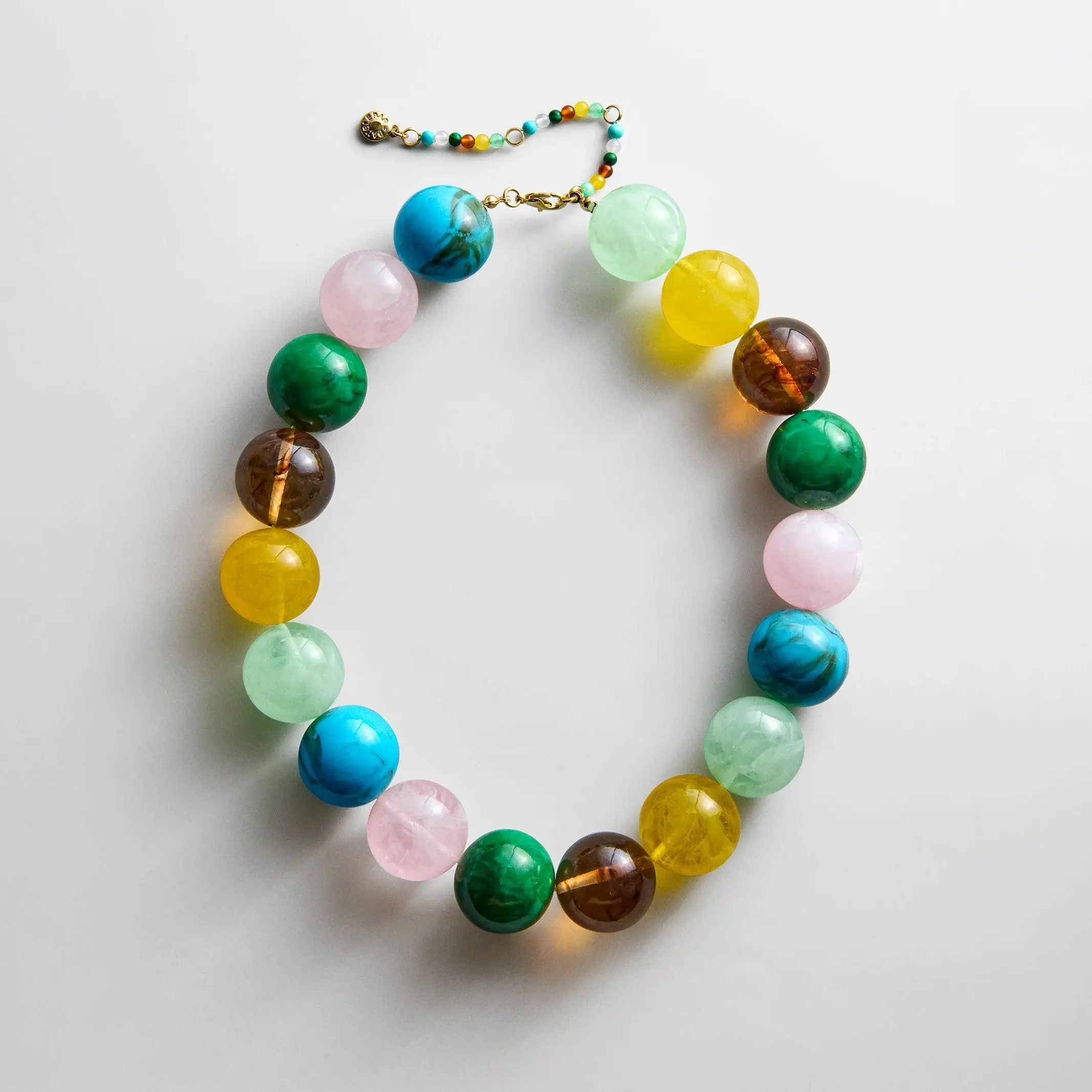 Jane Beaded Necklace - Natural Multi Bead