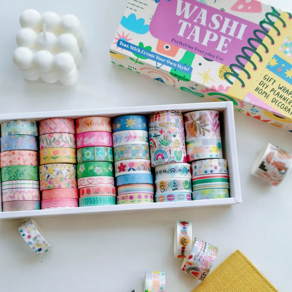 Washi Tape Set 38 Rolls Floral Scrapbooking Supplies Kit with Ephemera & Vintage Elegant Stickers for Junk Journal Bible Study Bullet Journaling Craft Projects #Summervibes Collage
