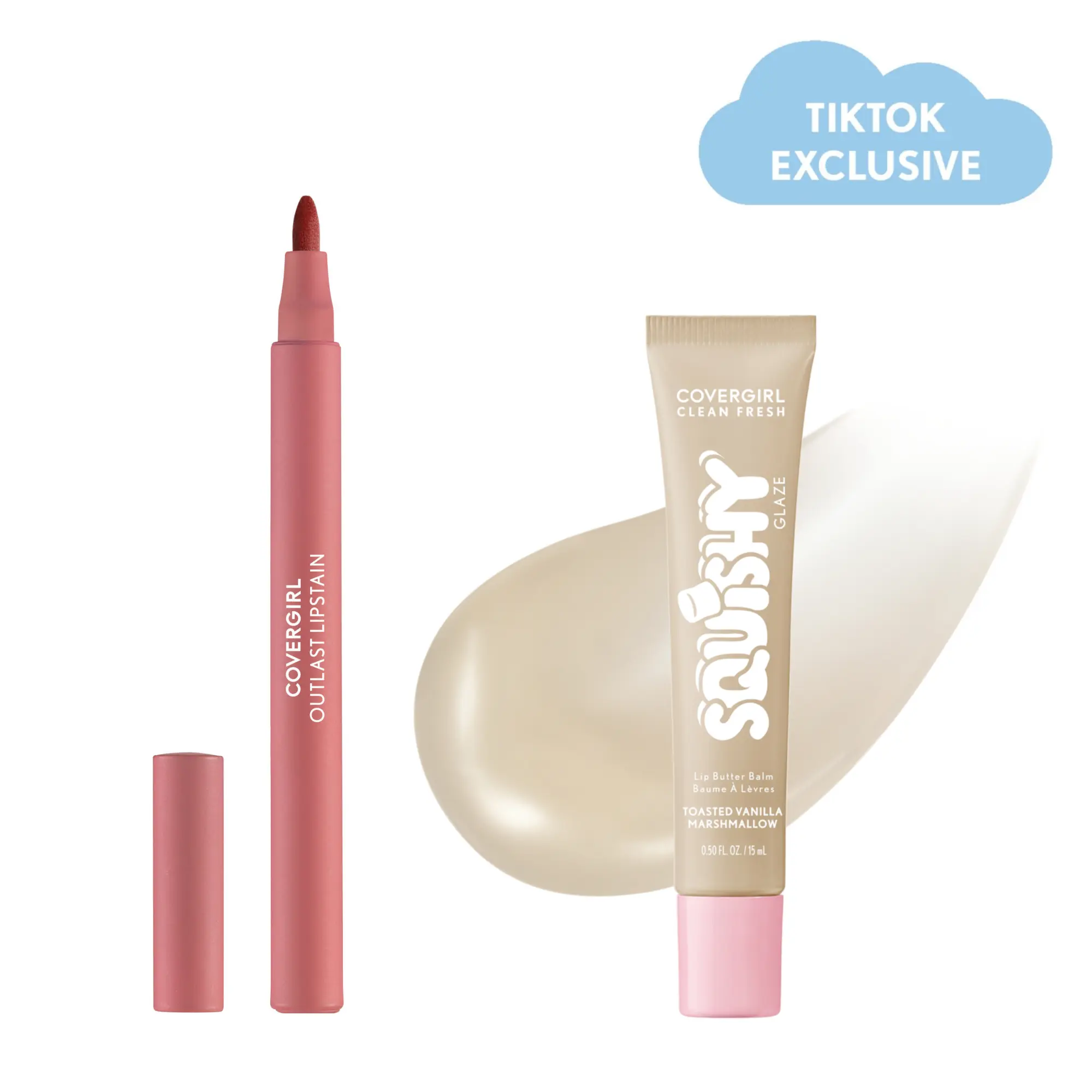 COVERGIRL Lip Stain & Tinted Lip Butter Balm Duo, Outlast Transfer-Proof Lipstain + Clean Fresh Squishy Glaze, Makeup, Honey, Peach COVERGIRL Lip Stain & Tinted Lip Butter Balm Duo, Outlast Transfer-Proof Lipstain + Clean Fresh Squishy Glaze, Makeup, Honey, Peach