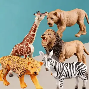 Realistic Animal Model Toys, Farm Poultry Handmade Figurines, Tiger Lion Elephant Giraffe Crocodile Zebra, Perfect Birthday Gift for Kids