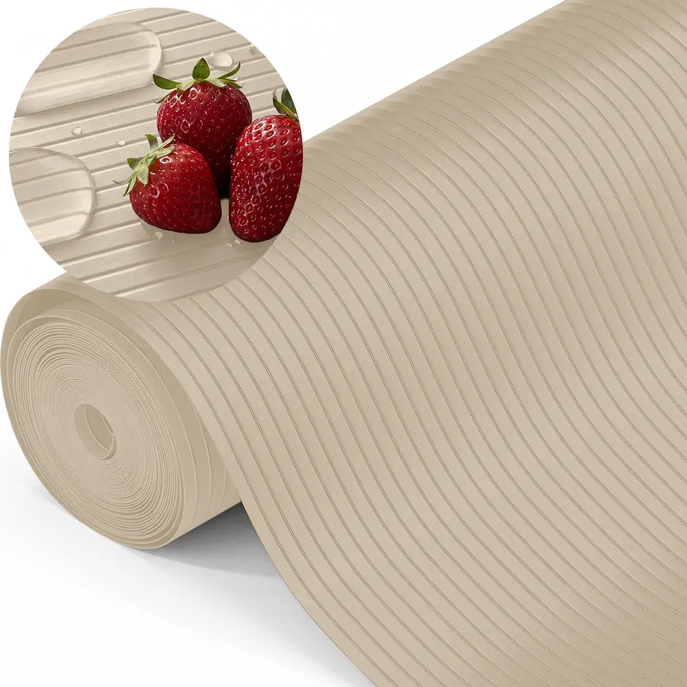Gorilla Grip DuraGuard Shelf Liner, Non-Adhesive Cabinet Liners for Kitchen Drawers, Shelves, Refrigerator, Pantry Storage, Bathroom Closet, Durable Waterproof BPA Free Ribbed Plastic
