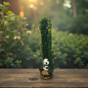 Panda Bamboo Incense Stick Burner