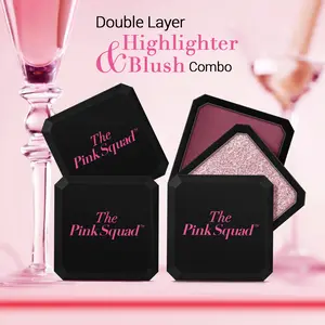 The Pink Squad 3-in-1 Natural Sheer Glow Cream Mashed Velvet Tint Palette with Mirror Double Layer Highlighter Blush Combo Makeup #SummerVibes #Summervibes Cosmetic