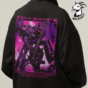 Noise Marines Hoodie | Emperor’s Children Chaos Space Marine Graphic Sweatshirts | “Mind-Curdling Cacophony of the Battlefield” | Loud & Chaotic Wargame hoodie for Tabletop Gamers, 40K Fans & Metalheads
