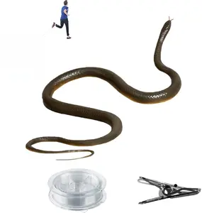 Fake Snake, Snake Prank with String and Clip, Realistic Rubber Snake, Realistic Snake Prank for Playing Jokes Prank Stuff for Halloween Party Favor