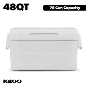 48 QT Laguna Hard Sided Ice Chest Cooler, White