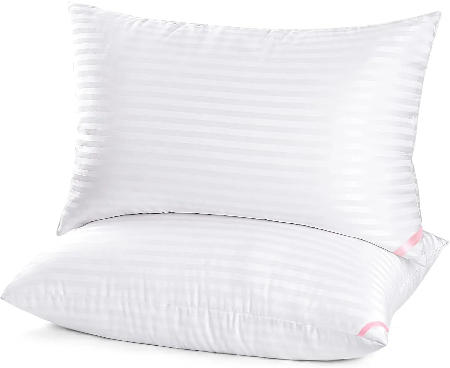 2pcs Luxury 5-Star Hotel Quality Pillows, Deep Sleep Neck Support, Non-Collapse High Pillow Core for All Seasons, Machine Washable, Perfect for Home or Christmas Gifting