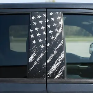 America Flag Car B-Pillar Stickers - Durable Patriotic Design for Custom Car Enthusiasts - Easy Application & Versatile Fit for Various Models