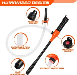 Portable Transfer Pump Battery Operated Electric Siphon Pump for Gas, Fuel, Dies