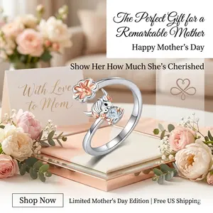 Gift for S925 sterling silver women's alpine cow open ring suitable for sizes 6-9