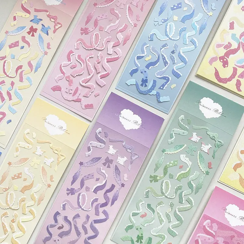 Lace Ribbon Sticker Sheet-perfect for card making