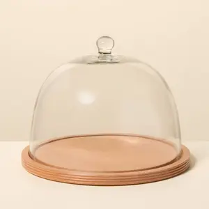 Wood and Glass Cake Stand - Hearth & Hand with Magnolia