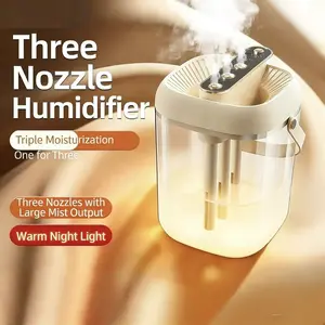 2L Large Capacity Humidifier for Home with Three Spray Nozzles, Smart Display, Ai Moisture Control, Quiet Operation, Ideal for Living Room, Bedroom, Office