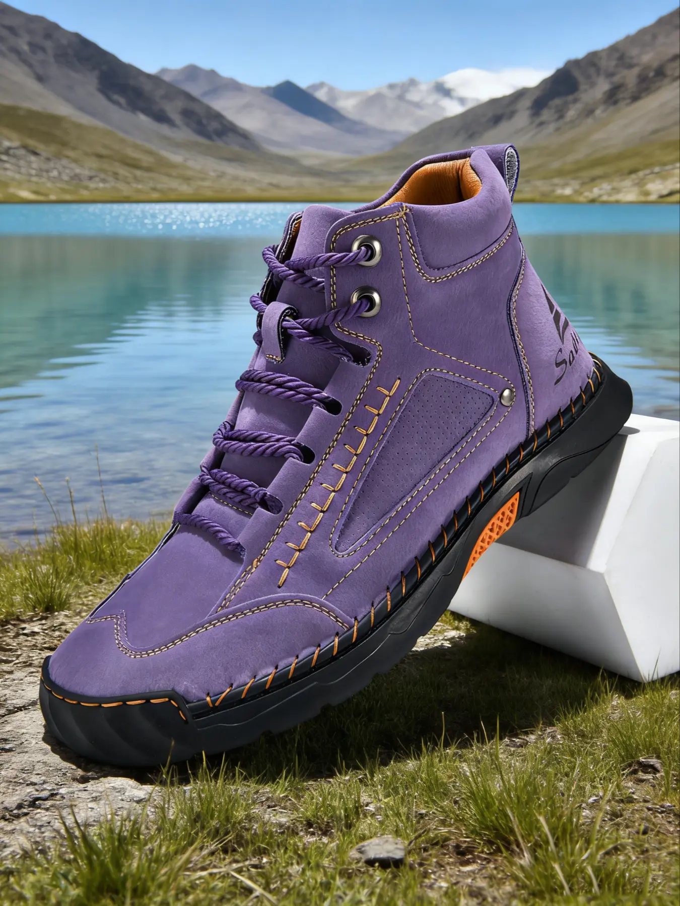 Men's Hiking Boots, Hike Shoes, Lightweight Hiking Boots, Durable Outdoor Hiking, Vegan Leather Walking Boots Breathable Anti-Slip Outdoor Sports Ankle Boots Wide Fit Men Plus Size Shoes Size 12 Ideal For Outdoor Activities, Hiking