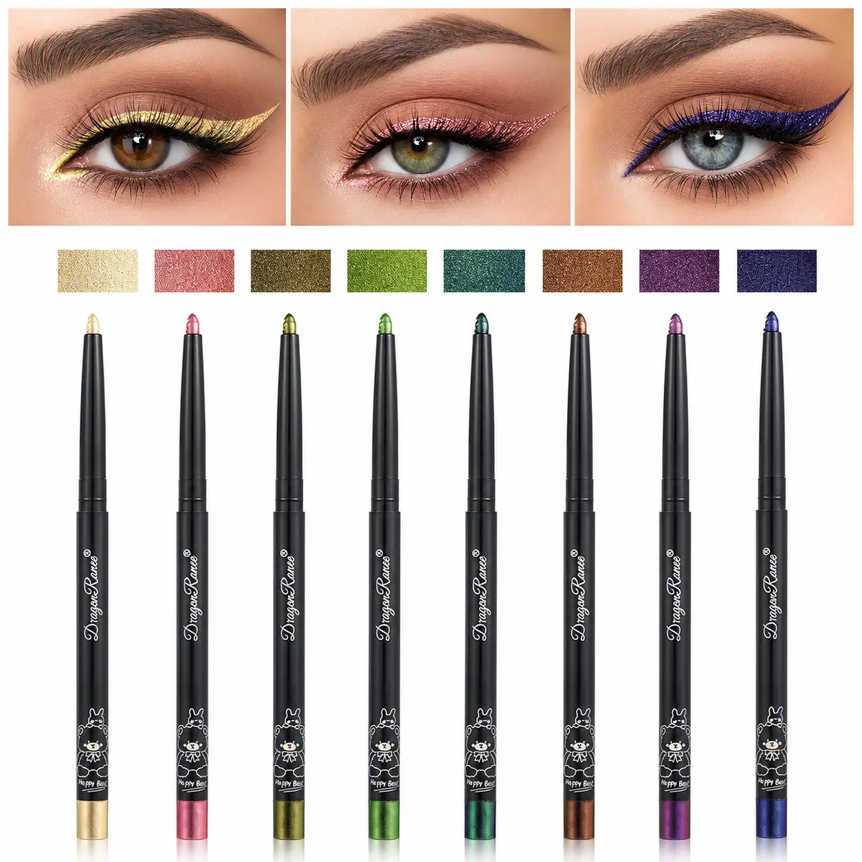 2-in-1 Long Wear Eyeliner & Eyeshadow Stick - Waterproof, Smudge Proof & Transfer Proof Makeup with a Flawless Metallic Finish for Everyday Use, Eye Pencil Eyeliner, Single Item