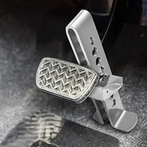 Anti-Theft Car Stainless Steel Brake Clutch Pedal Lock, Steering Wheel Safety Lock, Fully Assembled, Car Anti-Theft Foot Pedal Lock, Car Accessories
