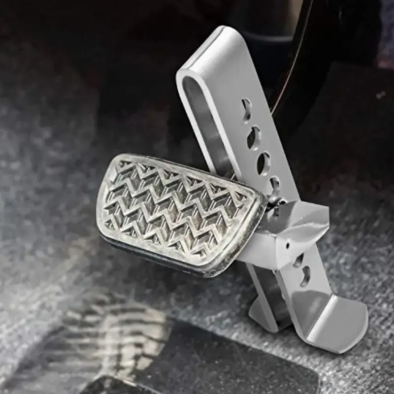 Anti-Theft Car Stainless Steel Brake Clutch Pedal Lock, Steering Wheel Safety Lock, Fully Assembled, Car Anti-Theft Foot Pedal Lock, Car Accessories