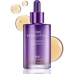 Time Revolution Night Repair Face Serum Ampoule (5th Gen) - Overnight Probiotic Skincare for Revitalization and Radiance, 1.69 Fl Oz