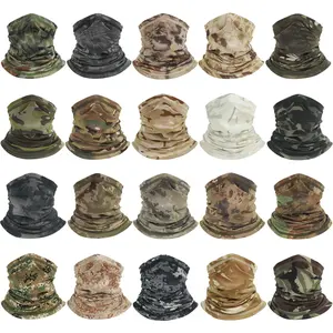 5PCS Balaclava Camouflage Cooling Neck Gaiter- Breathable UV Protection, Multiple Scarf, Face Mask Cover For Women Men Fishing Motorcycle