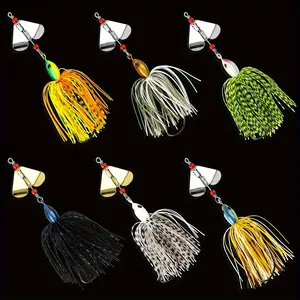 6-piece Rotating Fishing Lure Set, Suitable for Freshwater and Saltwater Fishing, Includes Multiple Colors of Bass, Salmon, and Trout Metal Rotating Lures, Suitable for Bass and Trout Fishing