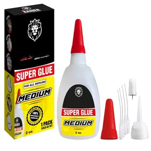 Medium Cyanoacrylate (CA) Super Glue - 2 oz Bottle - -Setting Adhesive for , Plastic, Ceramic, and DIY Projects