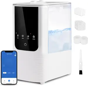 LEVOIT Humidifiers for Bedroom Home, Smart Warm and Cool Mist Air Humidifier for Large Room, Auto Customized Humidity, Fast Symptom Relief, Easy Top Fill, Essential Oil, Quiet, OasisMist4.5L, White