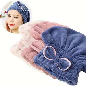 3PC Microfiber Hair Towel Caps, Extrame Soft & Ultra Absorbent, Fast Drying Hair Drying Caps Towel Turban Wrap for Wet Hair Women