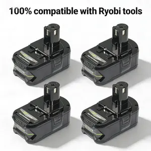 4-Pack 18V 8.0Ah High-Capacity Lithium-Ion Battery For Ryobi ONE+, Compatible with P108 P107 P103