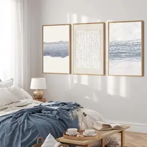 3pcs Abstract Canvas Art Prints with Wooden Frame, Modern Minimalist Wall Decor, Modern Home Decor for Living Room & Corridor, Home Decor Products, High-Quality Mdf Material