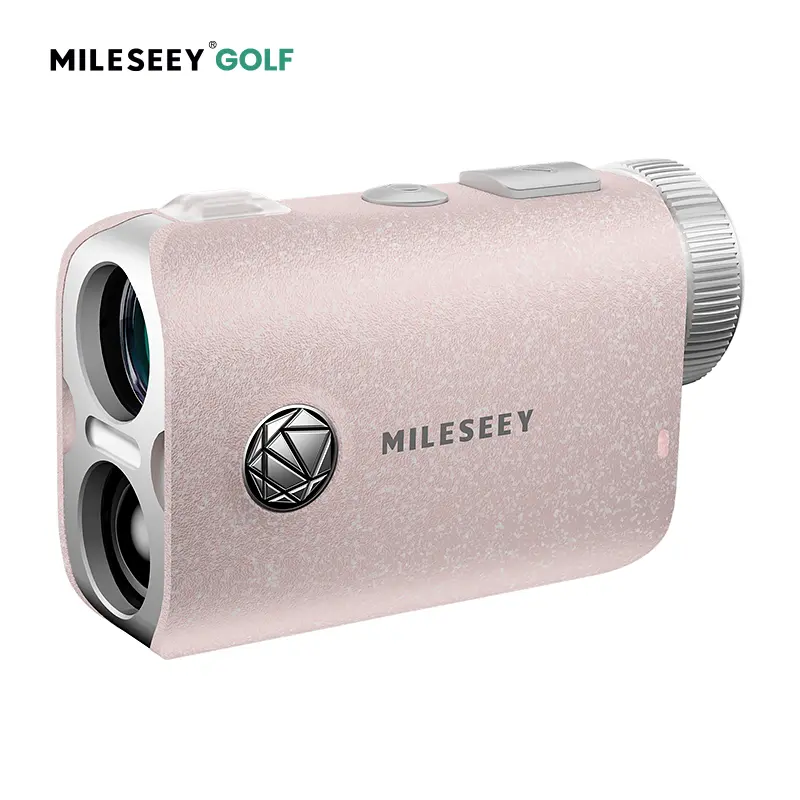 MILESEEY Pink Golf Rangefinder, Golf Gift Accessory with 1000yd Measurement, Slope On/Off, 0.1s Flag Lock Pulse Vibration, IP65 Waterproof, Ideal for Women Golfers