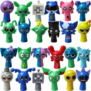 New Sprunki 24Pcs Action Figures Set, Unique Whimsical Design Music Game Figurines, Creative Birthday Holiday Party Gift for Kids Fans, Collectible Desktop Decoration Toy Rubber summerwins